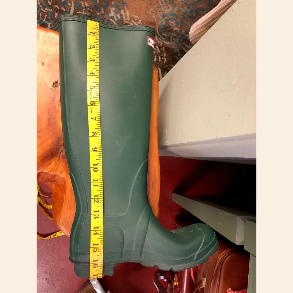 Hunter rubber boots green calf knee mucking riding gardening - Picture 8 of 9